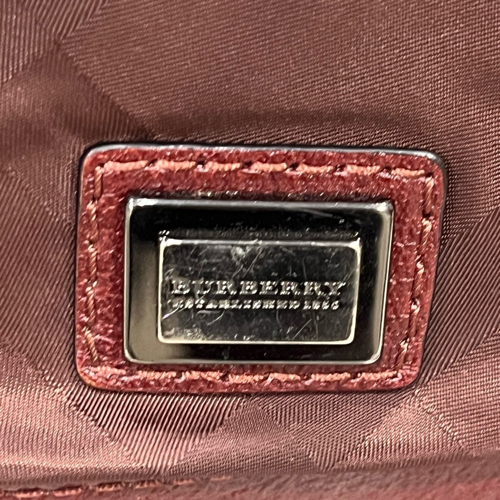 Burberry Leather Trimmed Exploded Check Tote - image 5